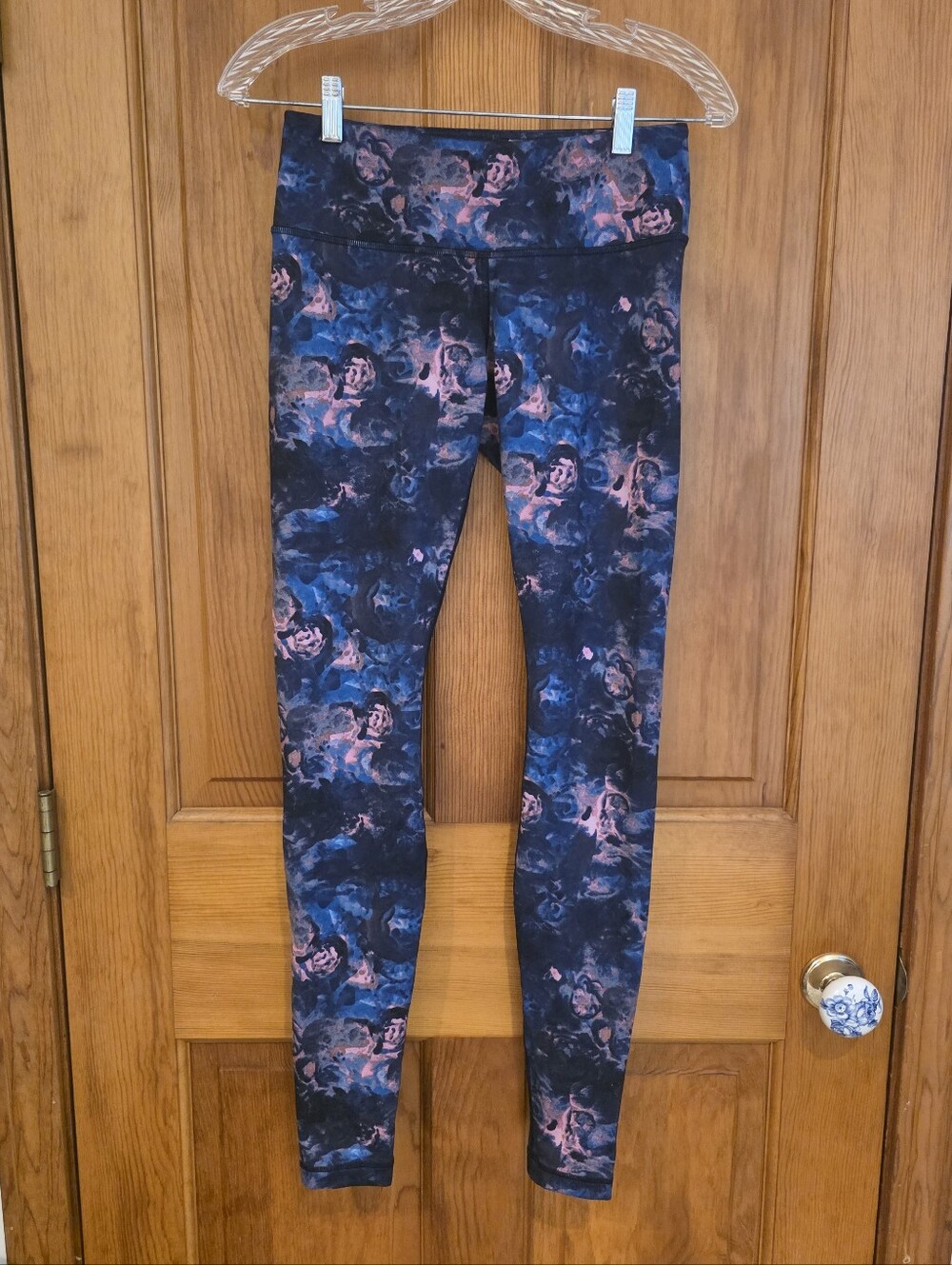 Lululemon Wunder Under Pants Blue and Pink Moody Mirage Size 6